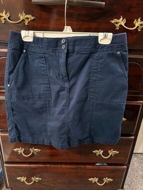 Lee Navy Cotton Skort with Front Pockets
